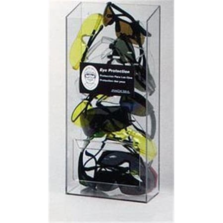 Rack Em Racks RackEm Racks 5143 20-Pair Visitor Safety Glasses Dispenser No Lid - Clear Plastic 5143